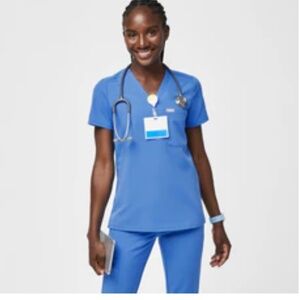 Figs capri blue XXS Catarina/ XS Livingston set NWT